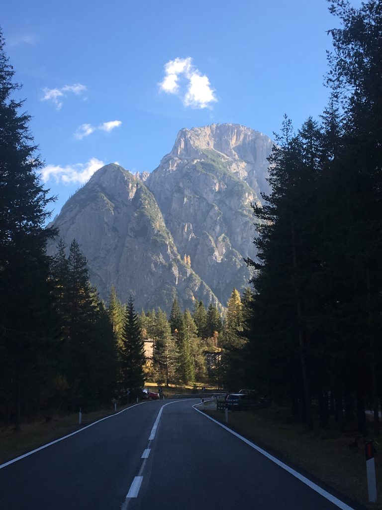 Road leading to Lago di Braies lake