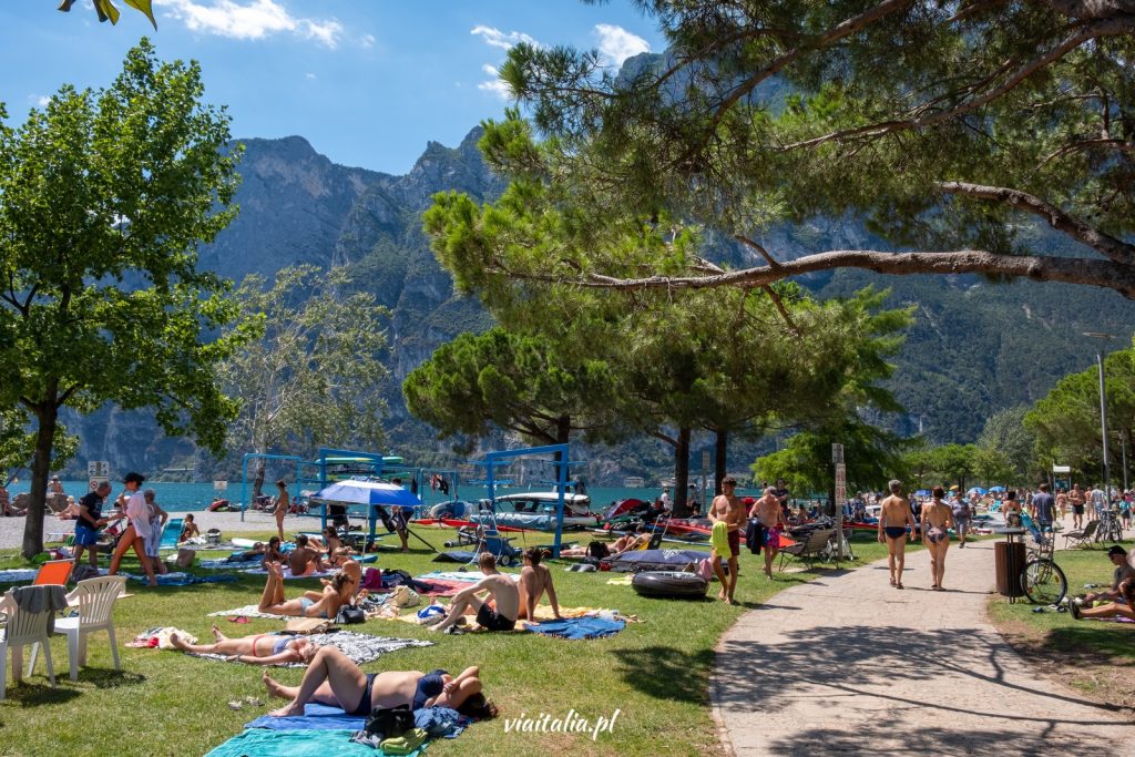 Pini beach in Riva del Garda