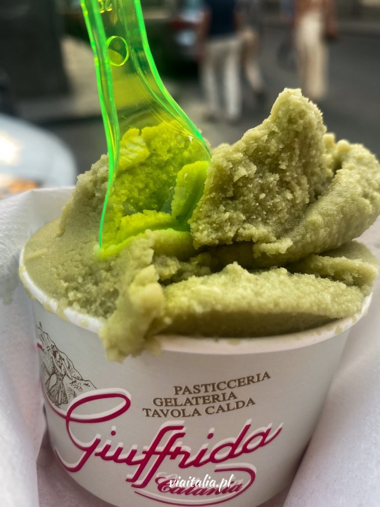 Pistachio granita