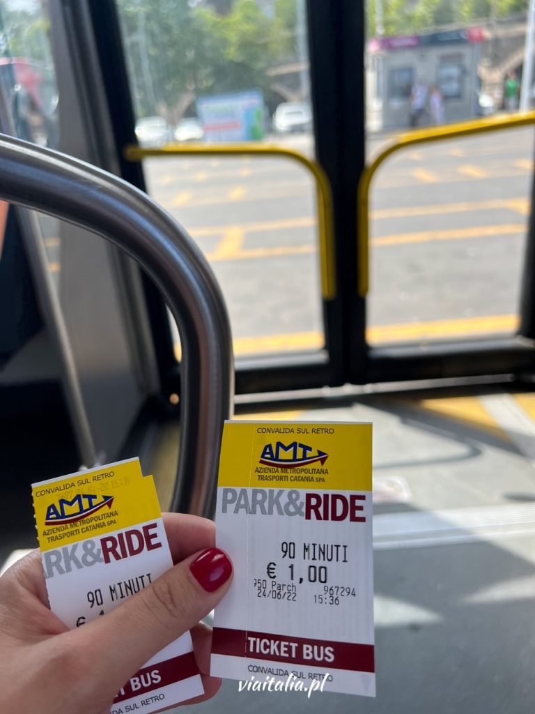 Bus ticket in Catania