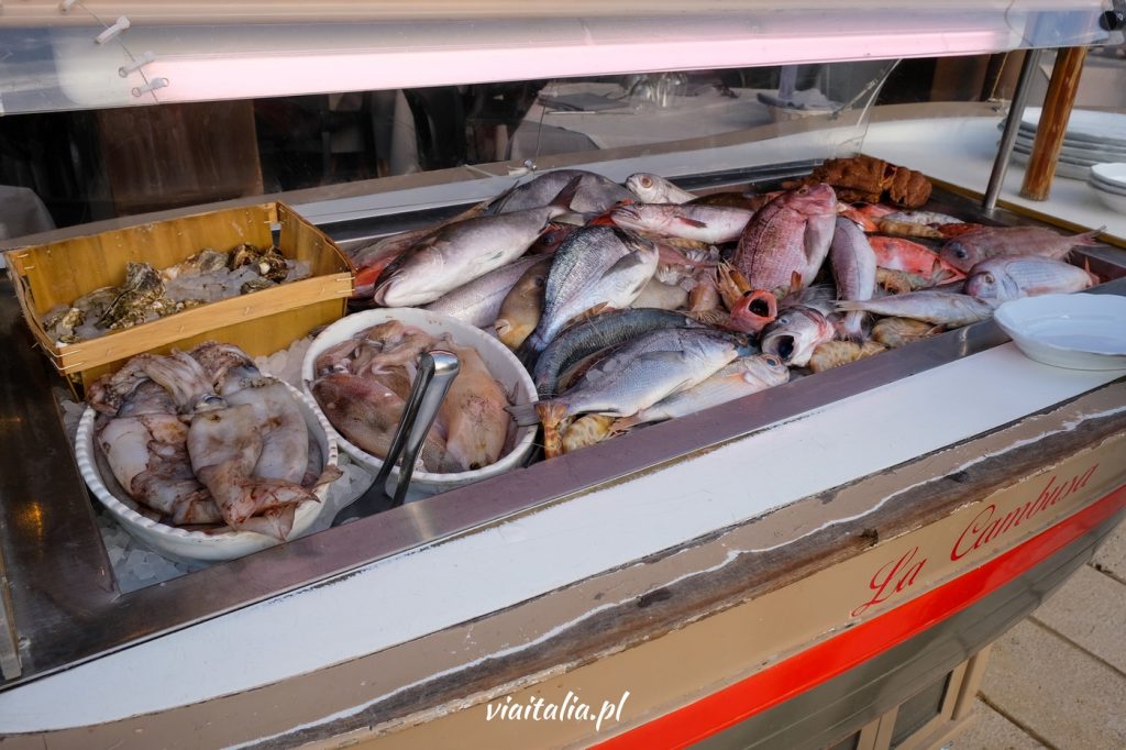 Fish in a restaurant in Castellammare del Golfo
