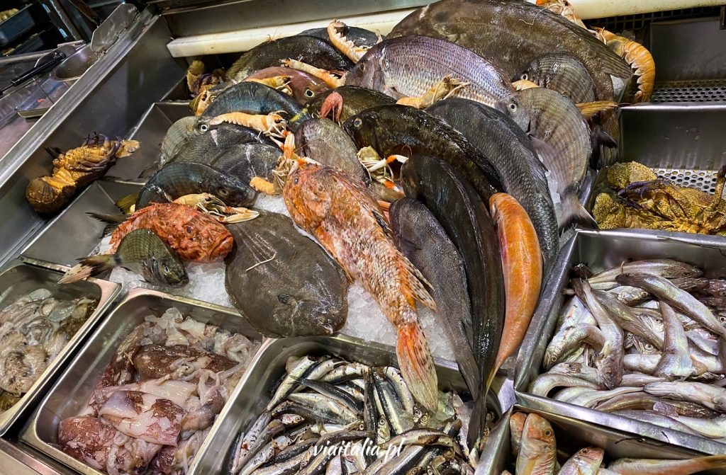 Fish in a restaurant in Catania