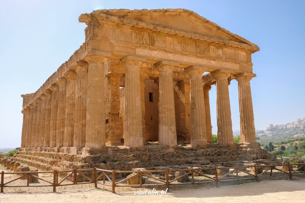 Temple of Concordia in the Valley of the Temples in Sicily